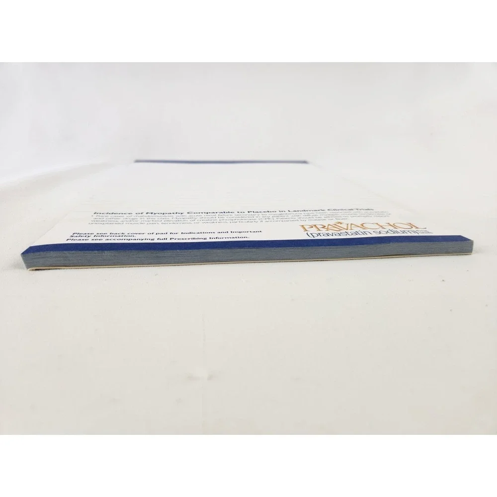 Vintage Pharmaceutical Drug Rep Full Size Memo Notepad Tear Off Pravachol Statin
